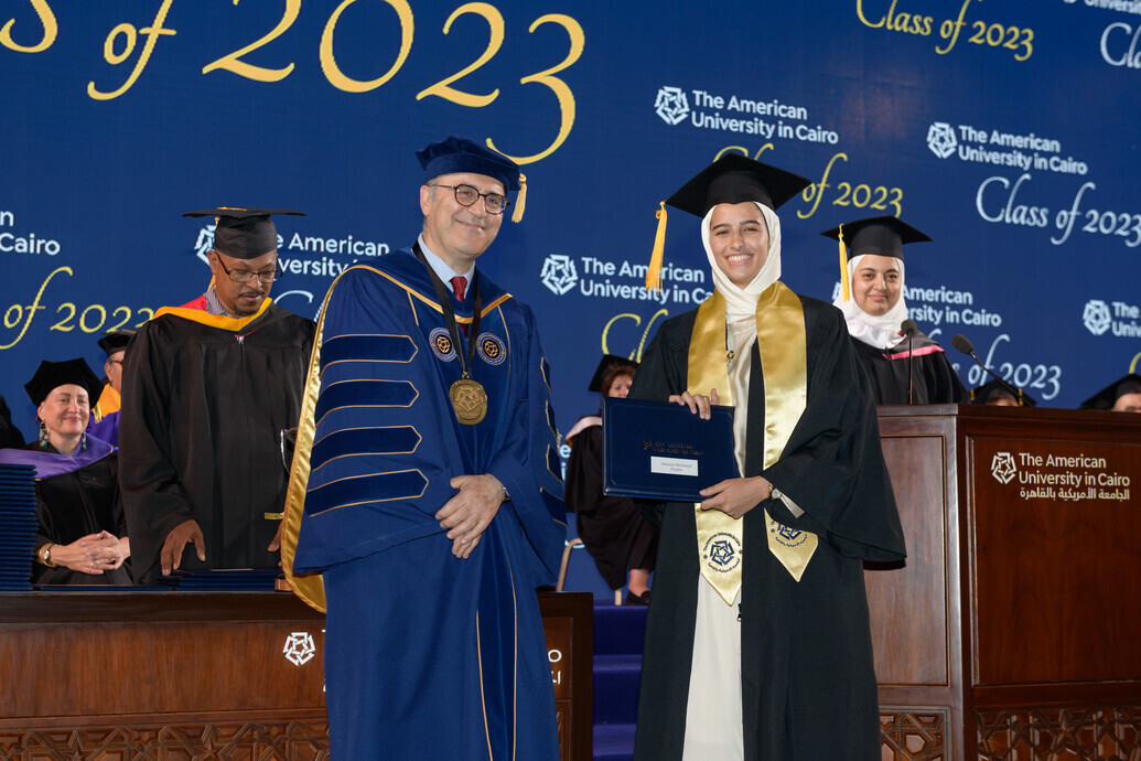 President Ahmed Dallal and&nbsp;Ameena Mohamed Elagha